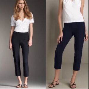 Piazza Sempione Tuxedo Audrey Pants Black Ponte Knit Excellent Made in Italy 40